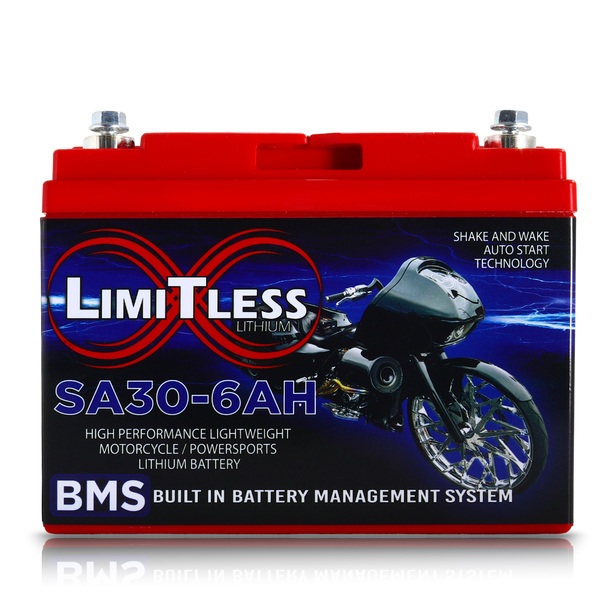 Limitless Lithium Shake Awake 30 Case 6Ah Smart Motorcycle battery