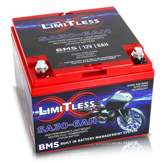 Limitless Lithium Shake Awake 30 Case 6Ah Smart Motorcycle battery